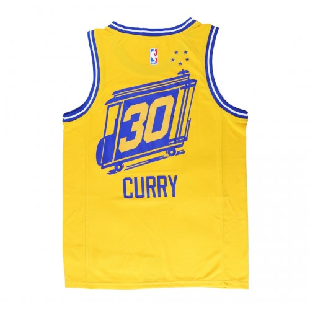 Men's Golden State Warriors Curry #30 Yellow Classics Finished Swingman Jersey -City Classic Edition-Pro Kit Vault | Brand New 26/27 Sports Jerseys